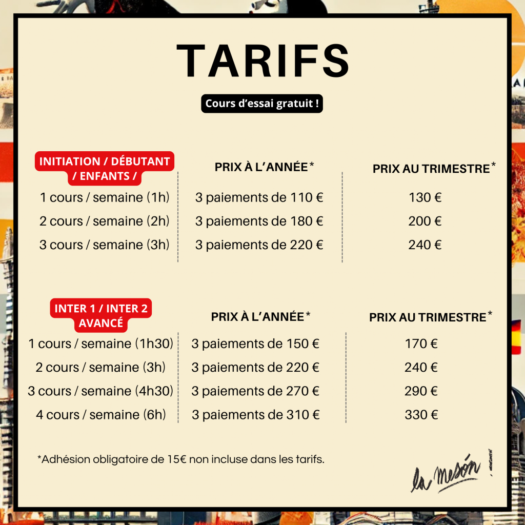 tarifs flyer 2025 2026